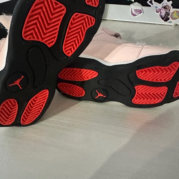 Jordan Pink and Black High-Top 6 Rings 9c - Picture 4 of 5